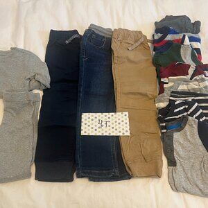 Boys 4T bundle - pants, long sleeve shirts, pajamas